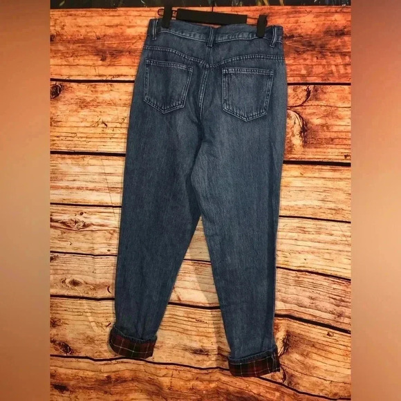 Plaid Cuffed Straight jeans - Picture 10 of 13